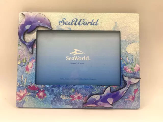Sea World 4x6 Photo Frame Dolphin Purple and Pink