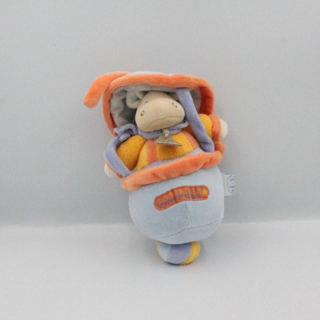 Doudou et Compagnie musical ane cheval Mario jaune mauve graines de doudou - 245