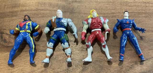 X-Men Lot Steel Mutants Die Cast Marvel Lot of 4 Cable Bishop Omega Sinister TI
