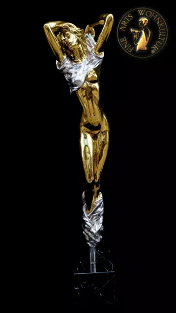 FINE ARTS Wohnkultur Bronze "Lovely Lady" - Skulptur Figur Erotik Statue Deko