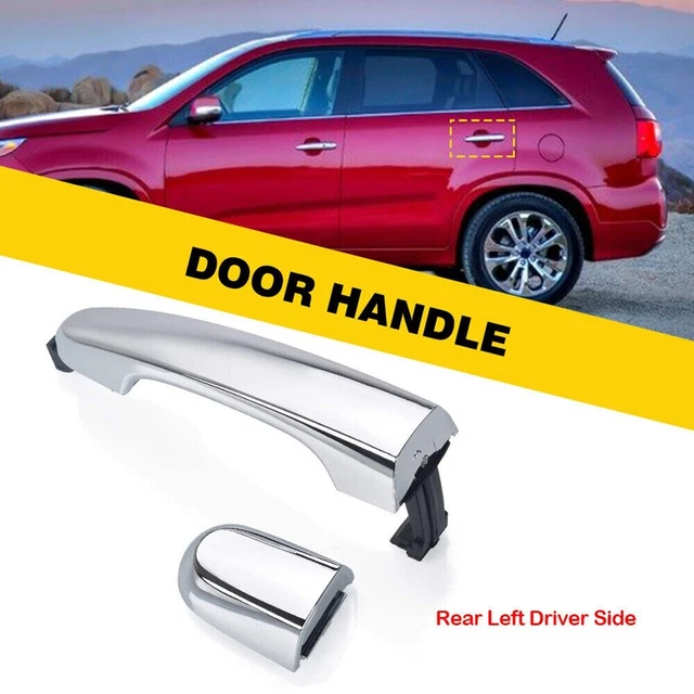 Black Rear Left Exterior Door Handle For Kia Sorento 2003-2009 (3.3L, 3.5L)