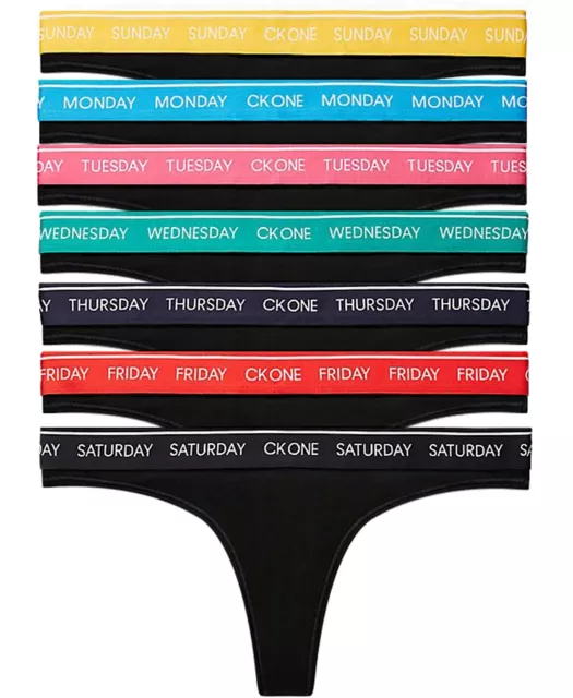 Calvin Klein 261700 Women's One Days Of The Week Thong Underwear Size XL
