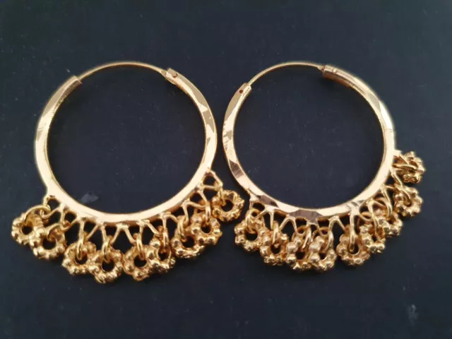 22ct Gold Plated  Indian Ethnic  Traditional Bollywood Hoop Earings