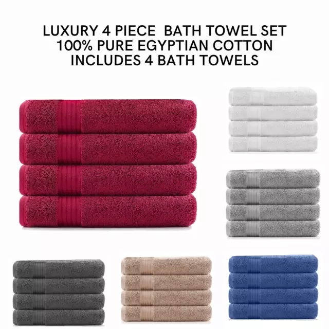 FOUR 4 PIECE BATH TOWELs BALE SET 100% PURE EGYPTIAN COTTON BATH TOWELS SET