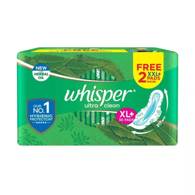 Whisper Tappetini Sanitari Ultra Puliti Donna XL+30 + Whisper Ultra Notte XXL+2