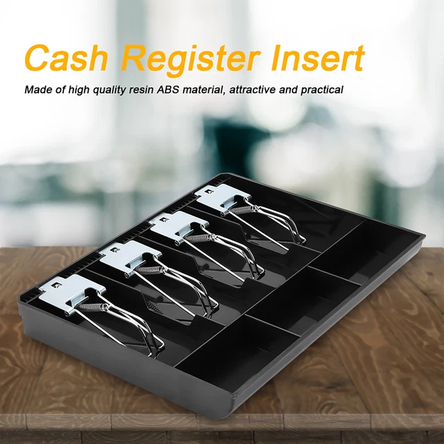 Cash Drawer Register Inserts Tray Replacement Cashier Four Box With Metal Clip