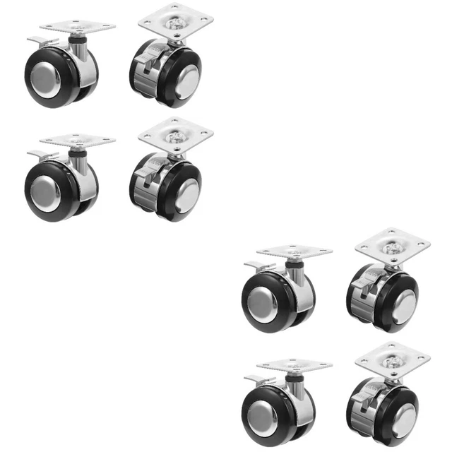 8 PCS Casters Swivel Wheels Small Floor Office Furniture Heavy Duty