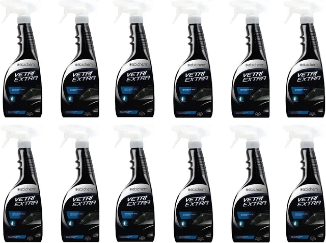 Abichem, Verre Extra, Détergent Verre Super- Actif Prêt À L'Emploi, 12pz X 750ml