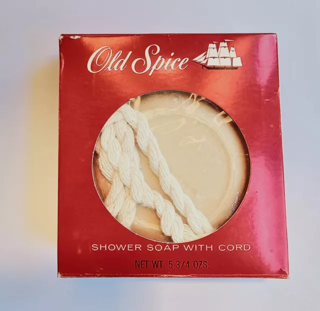 NIB Vintage Shulton Old Spice Shower Soap on Rope 5.75 Ounces