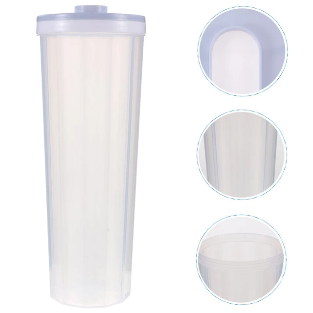 Lot De 2 Boîtes à Spaghettis Hermétiques 30 Cm - Rangement Pâtes, Nouilles, Céréales, Riz - Plastique Sans BPA Bleu