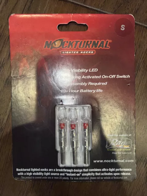 Rage Nockturnal-S Lighted Nocks 3pk Red NT-202 #01015 DoubleTake