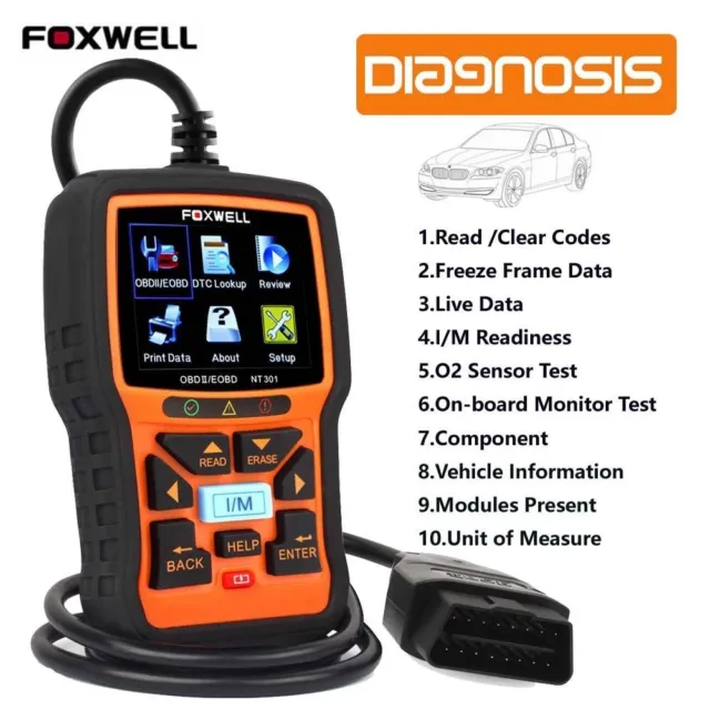 BMW 3 Series e46 OBD2 Foxwell NT301 Car Code Reader Scanner Diagnostic Tool UK