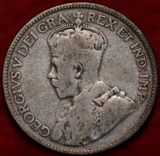 1934 Canada 25 Cents Silver Foreign Coin