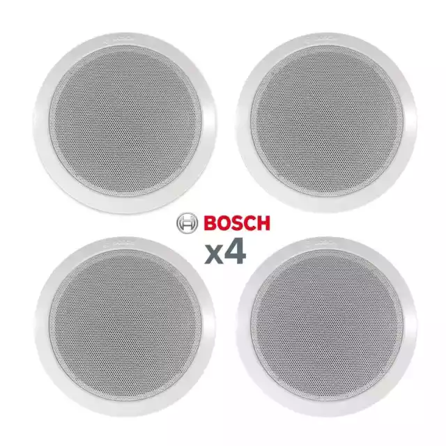 4 Pack of Bosch 6W 100V Line In-Ceiling Speaker, LHM 0606/10