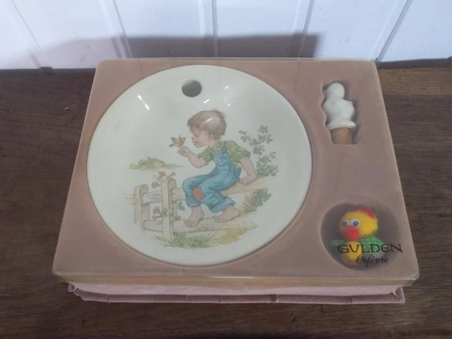 Ensemble Assiette À Bouillie Et Cuillère Avec Coffret Jean Couzon C3