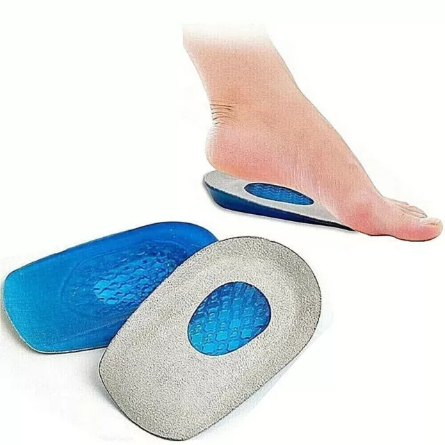 Silicone Shoe Heel Support Cushion Pads Gel Orthotic Plantar Care Insert Insoles