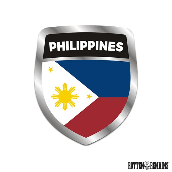 Philippines Flag Shield Decal Filipino Car Vinyl Sticker b2g