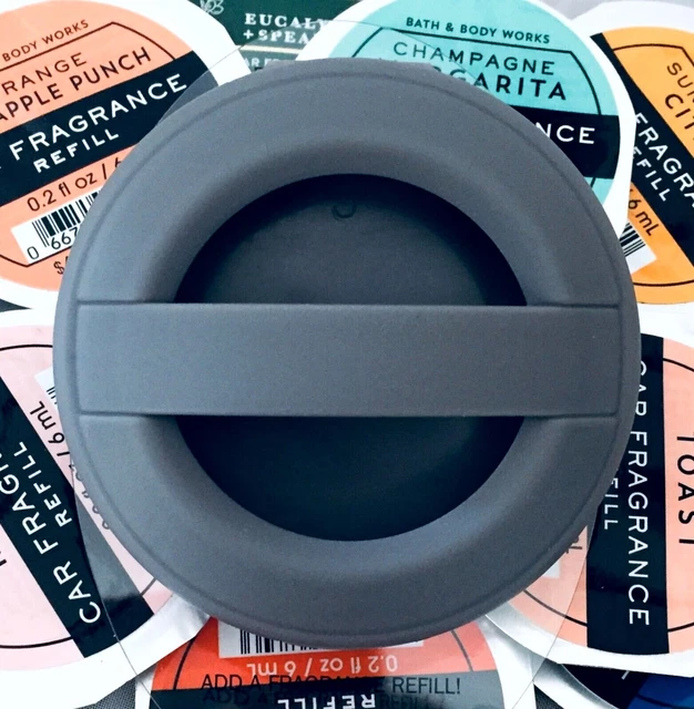 COMBO REFILL & VISOR Clip Solid GRAY Car Scentportable Bath & Body Works