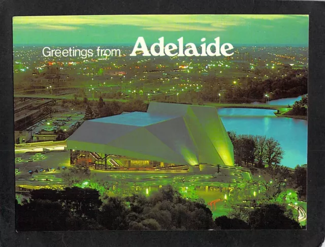 B7062 Australia SA Adelaide Festival Theatre at night postcard