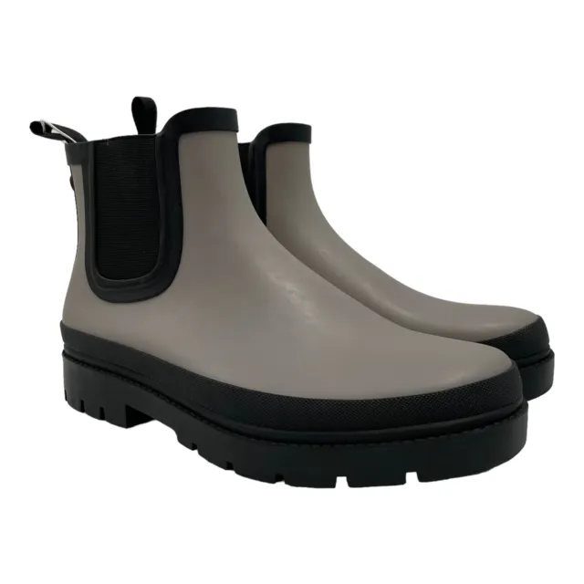 Rain Boot Kaden Rubber Double Gore Ankle Boots Universal Thread Grey Black US 9