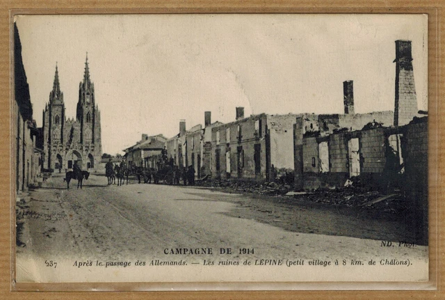 Military CPA the ruins of Lépine after the passage of the Germans wn006