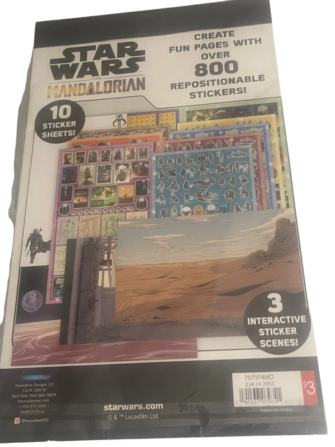 Disney's Star Wars The Mandalorian Sticker Activity Pad with Play Scenes con 7