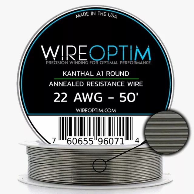 Kanthal A1 16 18 20 21 22 23 24 25 26 27 28 29 30 31 32 34 36 38 40 AWG 25-1000' 2