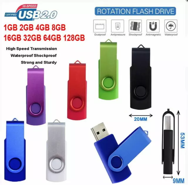 USB 2.0 Flash Drive 16GB 32GB 64GB 128GB Memory Stick Pendrive USB Stick Thumb