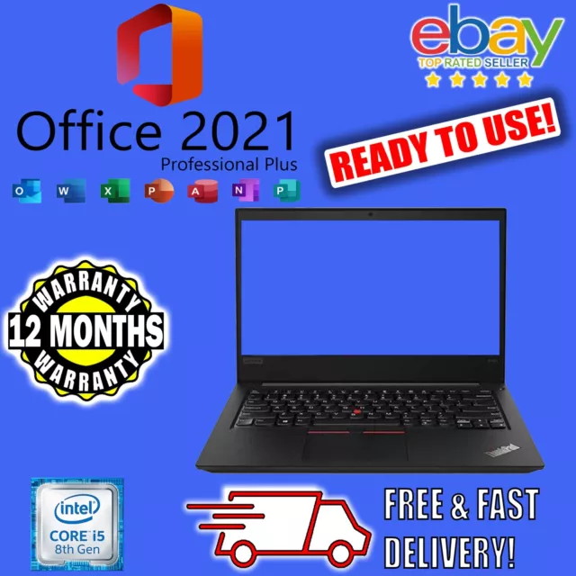 Lenovo ThinkPad E480 Win11 Office 2021 i5 8GB RAM 256GB SSD Cheap Fast Laptop