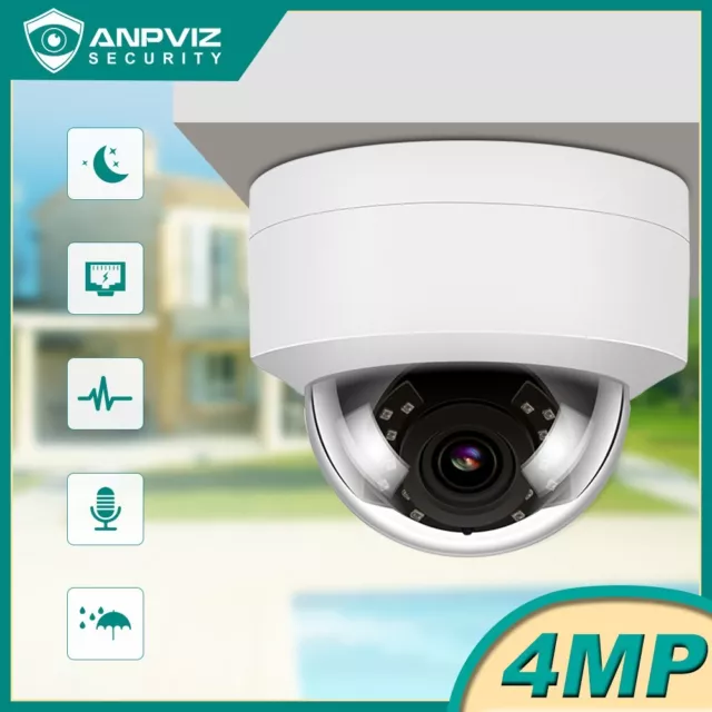 caméra de Surveillance dôme IP POE 4MP, dispositif de sécurité domestique/extéri