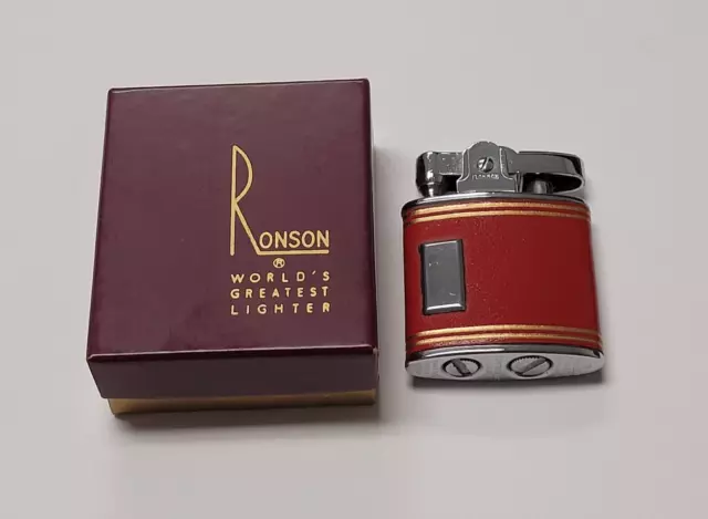 Vintage 1929 Ronson Princess Leather Wrap Lighter | New / Unused | VERY RARE |