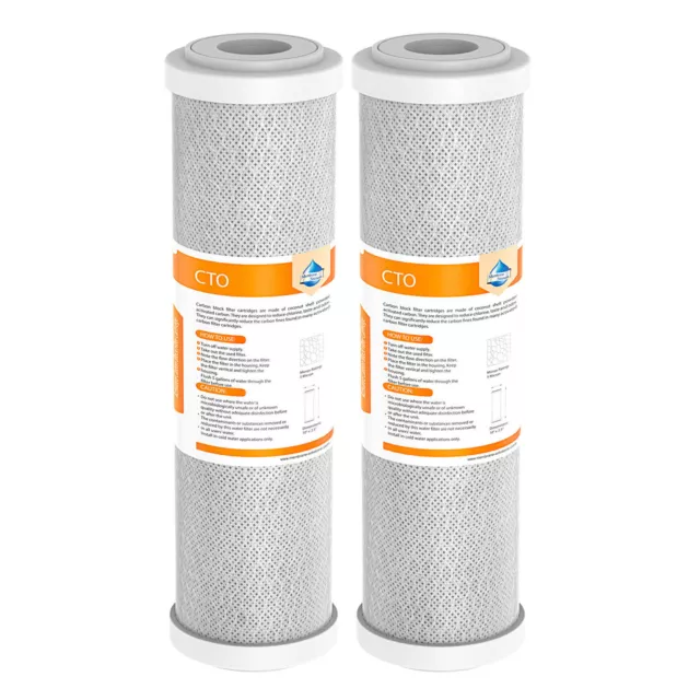 2-8 Pack 2-Stage 5 Micron 10"x2.5" Sediment Carbon Block Water Filter Cartridges