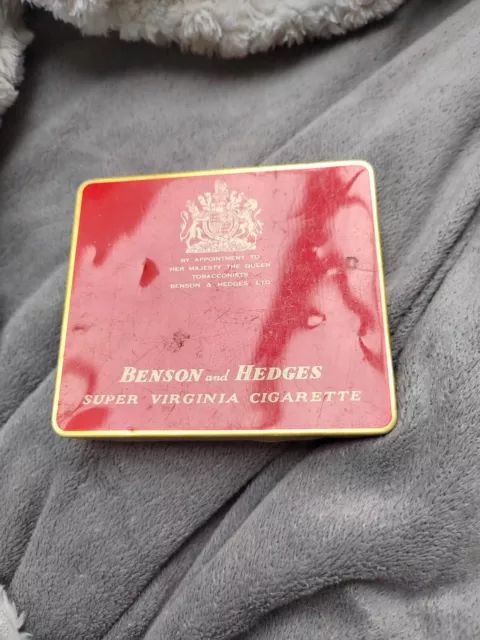 Vintage Cigarette Tin Benson And Hedges