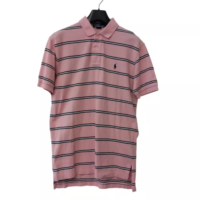 RALPH LAUREN PINK Striped Men's Polo Shirt - Size M £15.00 - PicClick UK