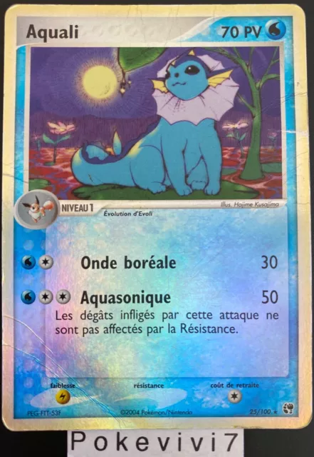 AQUALI 25/100 Pokemon Card Rare REVERSE Block EX Sandstorm FR