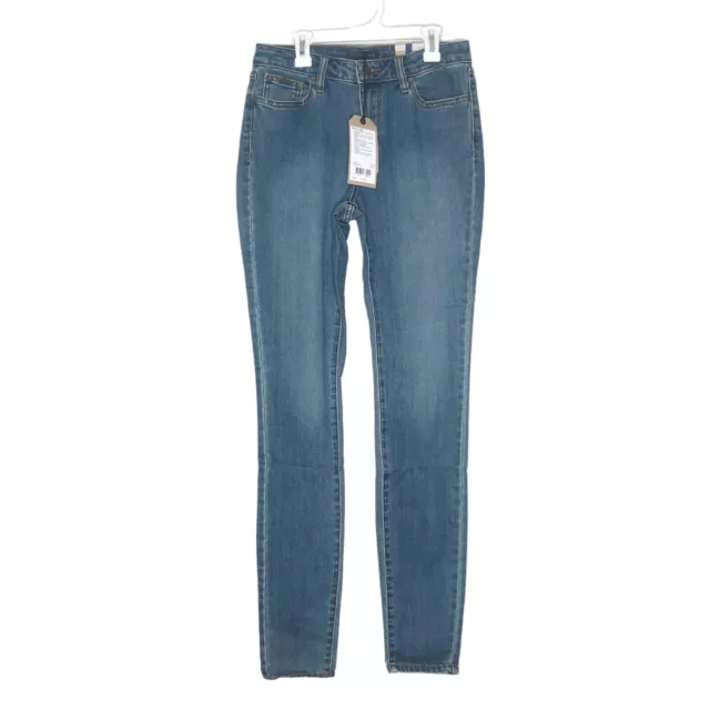 Prana Jeans Womens 10 Blue Sienna Jean Mid Rise Skinny Slim