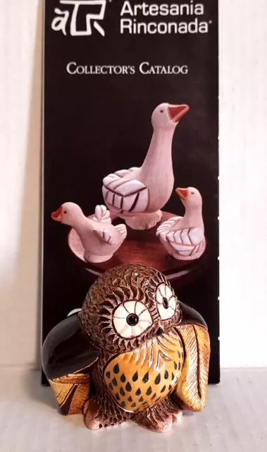 Artesania Rinconada Owl #13 Clay Figurine Handcarved Handpainted 3" T - Uruguay Artesania Rinconada Owl #13 Clay Figurine Handcarved Handpainted 3" T - Uruguay