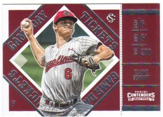 2017 Panini Contenders Draft Picks Game Day Tickets #8 Clarke Schmidt