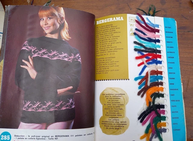 Ancien catalogue Bergère de France / Lainage / Echantillons / Saison 1965/ 66 5