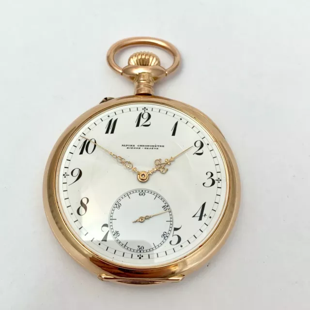 Alpina Taschenuhr Union Hologére SA Chronométre 585/000 Roségold Lepine 2