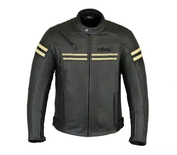 Mens Leather Speed-1 Fashion Motorcycle Motorbike Armoured Jacket