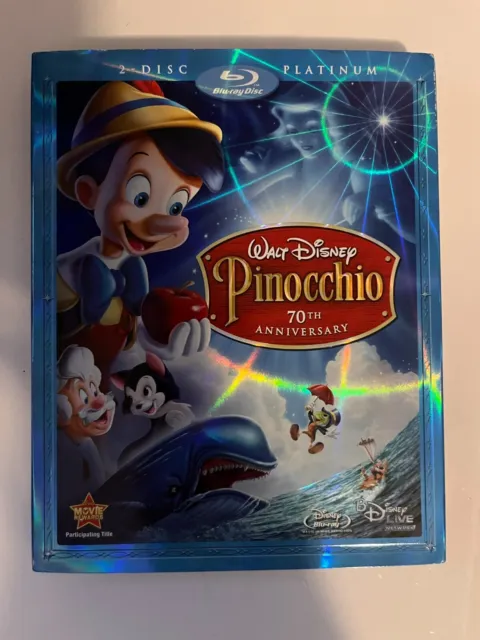 Pinocchio (Blu-ray/DVD, 2009, 3-Disc Set, 70th Ann. Platinum Edition) PREOWNED