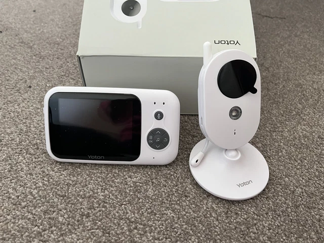 Cámara de monitor inalámbrico para bebé con pantalla HD de 3,2" batería recargable visión nocturna