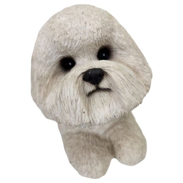 Sandicast Bichon Frise Dog 127 White Sculpture Sandra Brue Figurine Vintage 1988