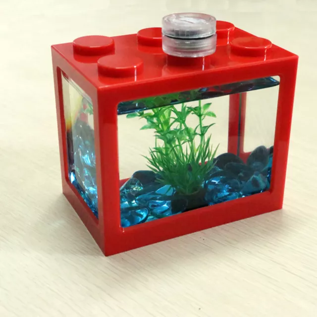 Transparent Fish Tank Acrylic Table LED Light Aquarium Fish Tank for Indoor 3