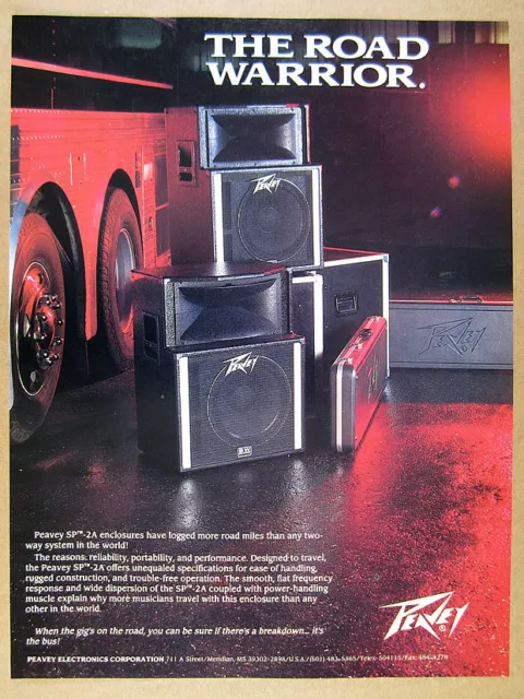 1989 Peavey SP-2A Speaker Enclosures Cabinets photo vintage print Ad