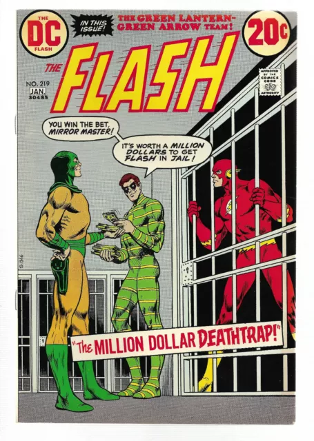 DC Comics’ Flash #219 – 1973 GREEN LANTERN GREEN ARROW ADAMS ART