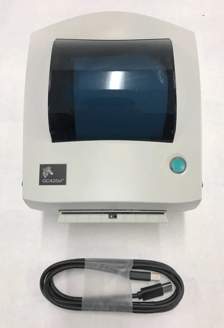 ZEBRA GC420D DIRECT Thermal Desktop Printer w/ USB Cable NO Power ...