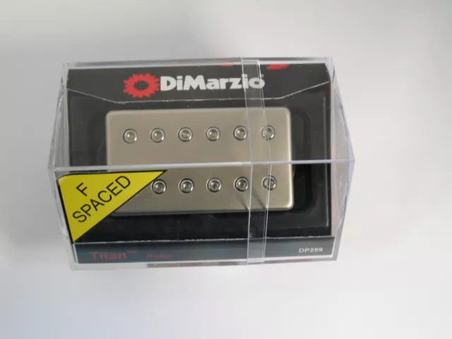 DiMarzio F-spaced Titan Bridge Humbucker W/Satin Nickel Cover DP 259