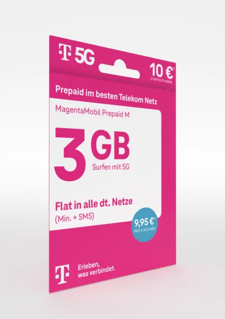 WOW 5G Telekom Magenta Prepaid M bis zu 3,5 GB Datenvolumen D1 Telekom Netz